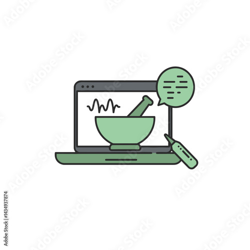 Digital Medicine Concept with Pharmacology Elements  