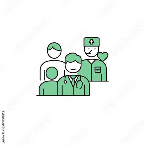 Medical team supporting patients in a healthcare setting  