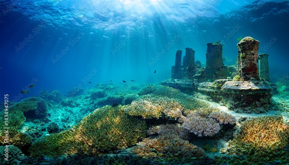 Fototapeta premium Mystical Underwater Kingdom Discovery