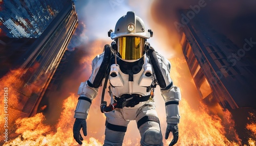 Robotic Firefighter Heroic Rescue