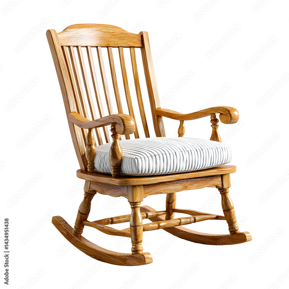 Wooden rocking chair with rustic charm Wooden rocking chair with rustic charm