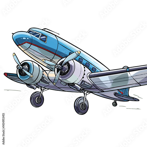 A cute of Airplane vector illustration