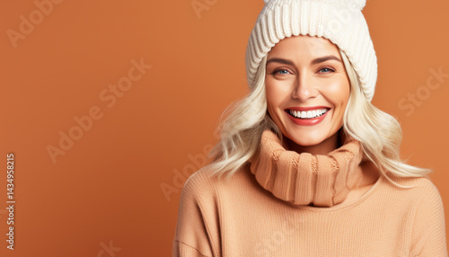 Wallpaper Mural Smiling woman in sweater and winter hat

 Torontodigital.ca