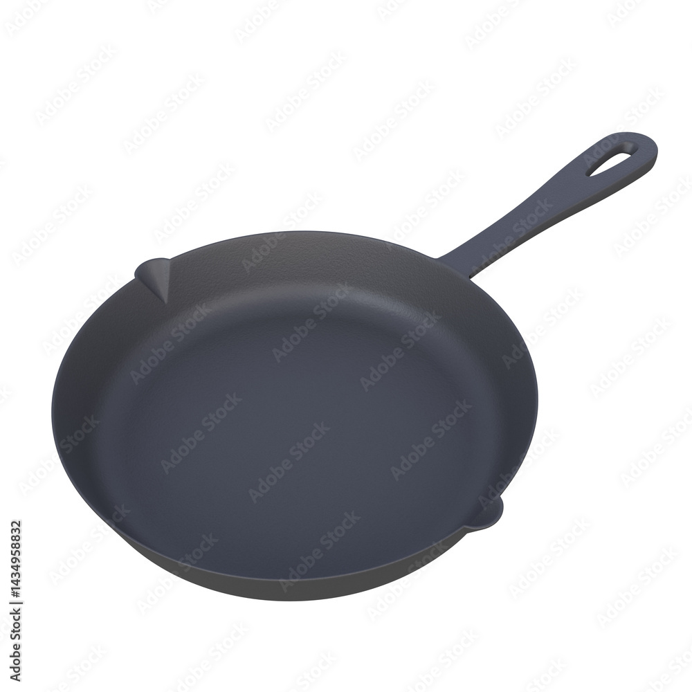 Frying Pan, 3d illustration isolated on white background Frying Pan, 3d illustration isolated on white background