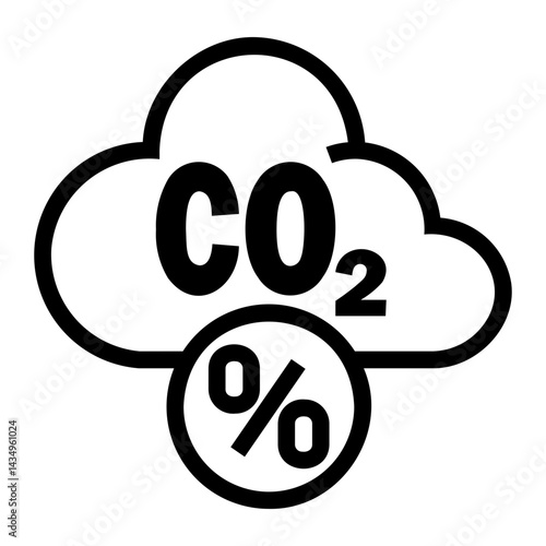 carbon dioxide Line Icon