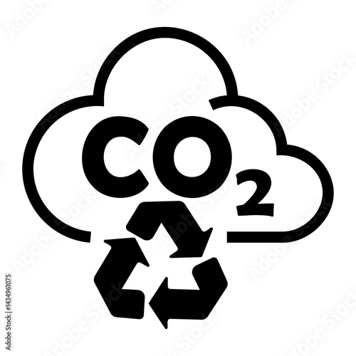 carbon dioxide Line Icon