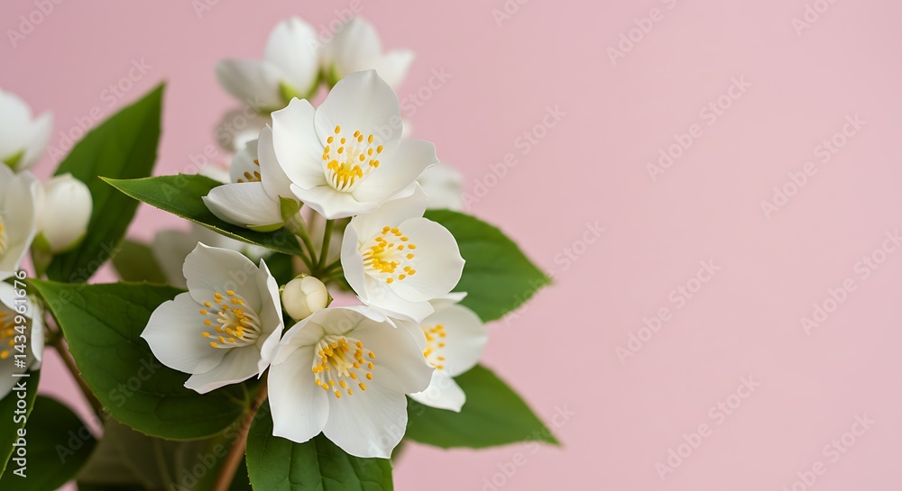 Obraz premium Pink Hues, Jasmine Dreams AI Generated