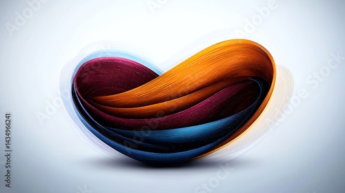 Wallpaper Mural Abstract flowing shapes in vibrant colors creating a dynamic visual effect, suitable for backgrounds Torontodigital.ca