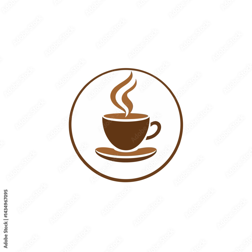 Coffee cup logo design vector illustration for cafe shop or restaurant brand identity and branding icon Coffee cup logo design vector illustration for cafe shop or restaurant brand identity and branding icon