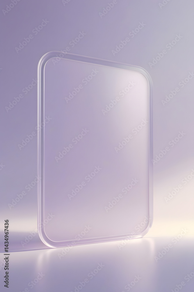 Modern Pastel Purple Glass Panel on Soft Gradient Background
Modern Pastel Purple Glass Panel on Soft Gradient Background