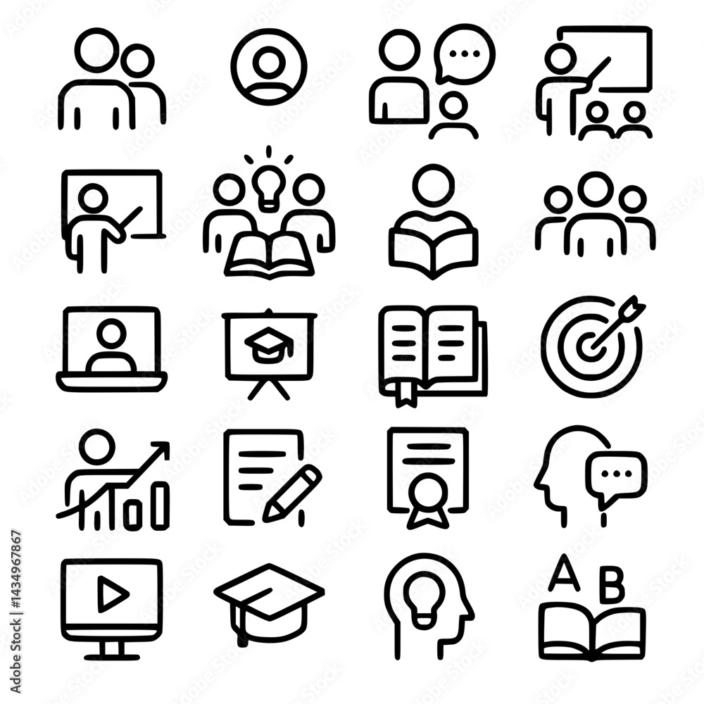 Mentoring and Training Icon. mentoring, education, learning, teaching, online learning, instructor, student, group learning, presentation, idea sharing, book, reading, knowledge, teamwork, guidance, g Mentoring and Training Icon. mentoring, education, learning, teaching, online learning, instructor, student, group learning, presentation, idea sharing, book, reading, knowledge, teamwork, guidance, g