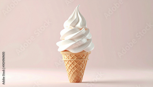 今にも溶けそうなソフトクリームのイメージ