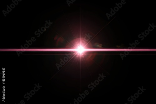 Pink light flare effect design on background