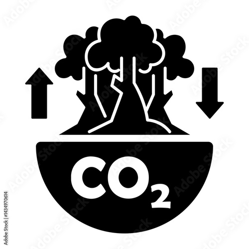 carbon capture Solid icon