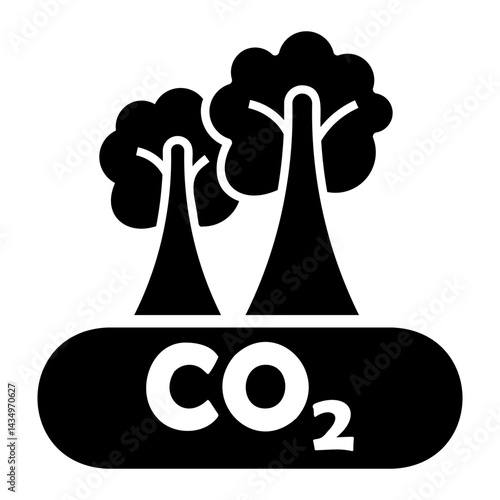 carbon capture Solid icon