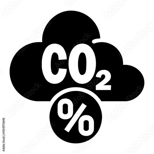 carbon dioxide Solid icon