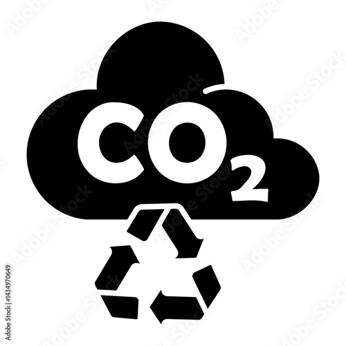 carbon dioxide Solid icon