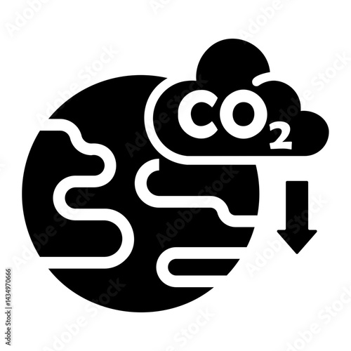 carbon dioxide Solid icon
