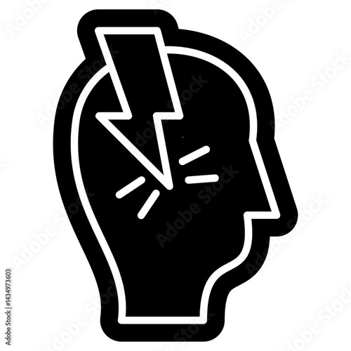 Headeach glyph solid icon