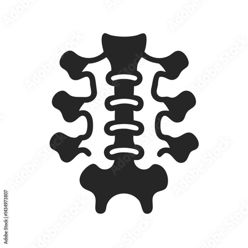 Monochrome spine illustration in black and gray hues