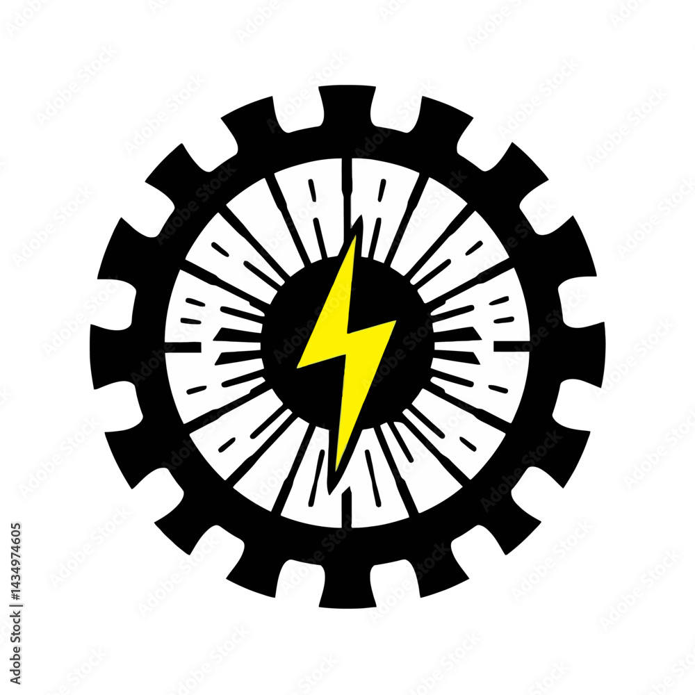 Electric gear logo design vector illustration energy power technology industry symbol innovation icon 100 Electric gear logo design vector illustration energy power technology industry symbol innovation icon 100