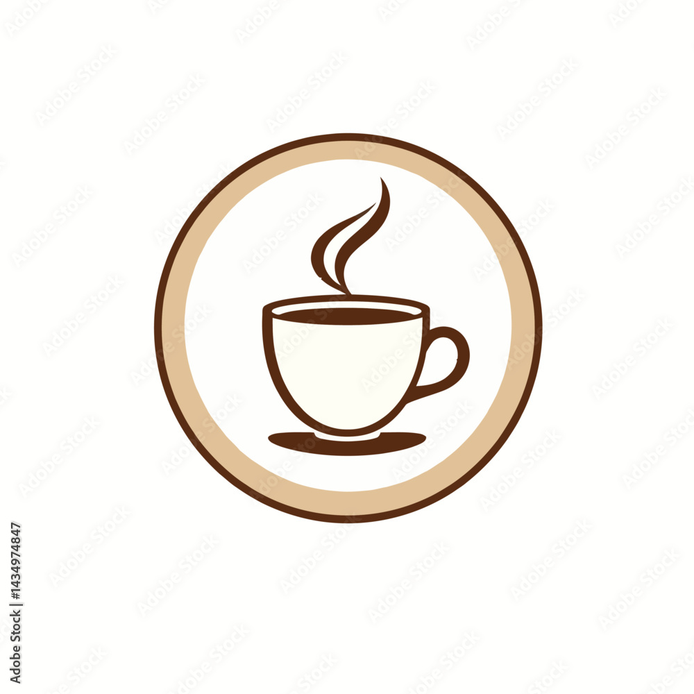 Obraz premium Coffee cup vector graphic design hot drink cafe shop restaurant logo icon illustration design 100