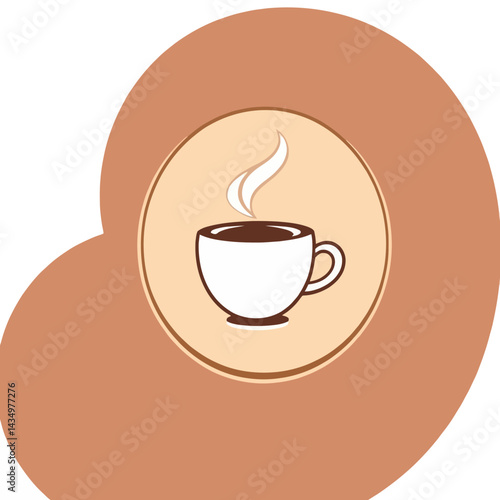 Coffee cup illustration vector graphic design caffeine drink hot beverage cafe mocha espresso shop image