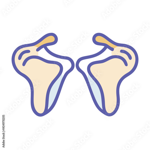 Abstract Shoulder Anatomy Illustration Against Black Background