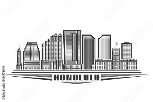 Vector illustration of Honolulu