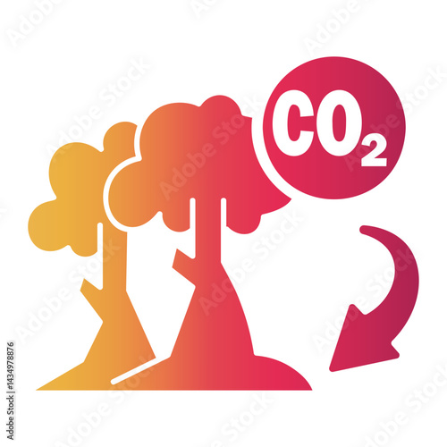carbon capture Gradient icon