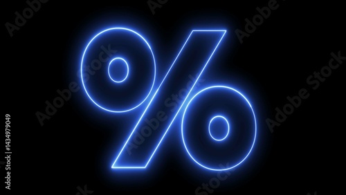  % neon sign. Neon sign %. % logo symbol. Percent neon sign.