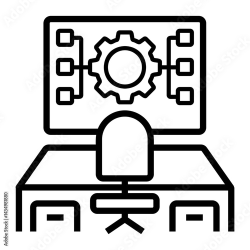 control system Line Icon