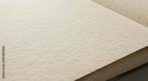 Close-up of a Cream-Colored Paper Texture in a Book