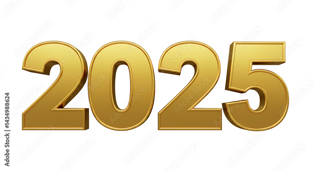 Golden year two thousand twenty five on a black background for new year celebration holiday concept Golden year two thousand twenty five on a black background for new year celebration holiday concept