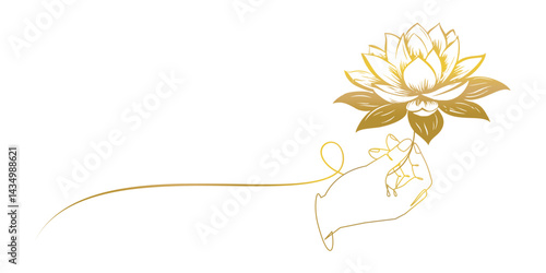 lotus flower vector illustration with hand drawn for vesak day background 1