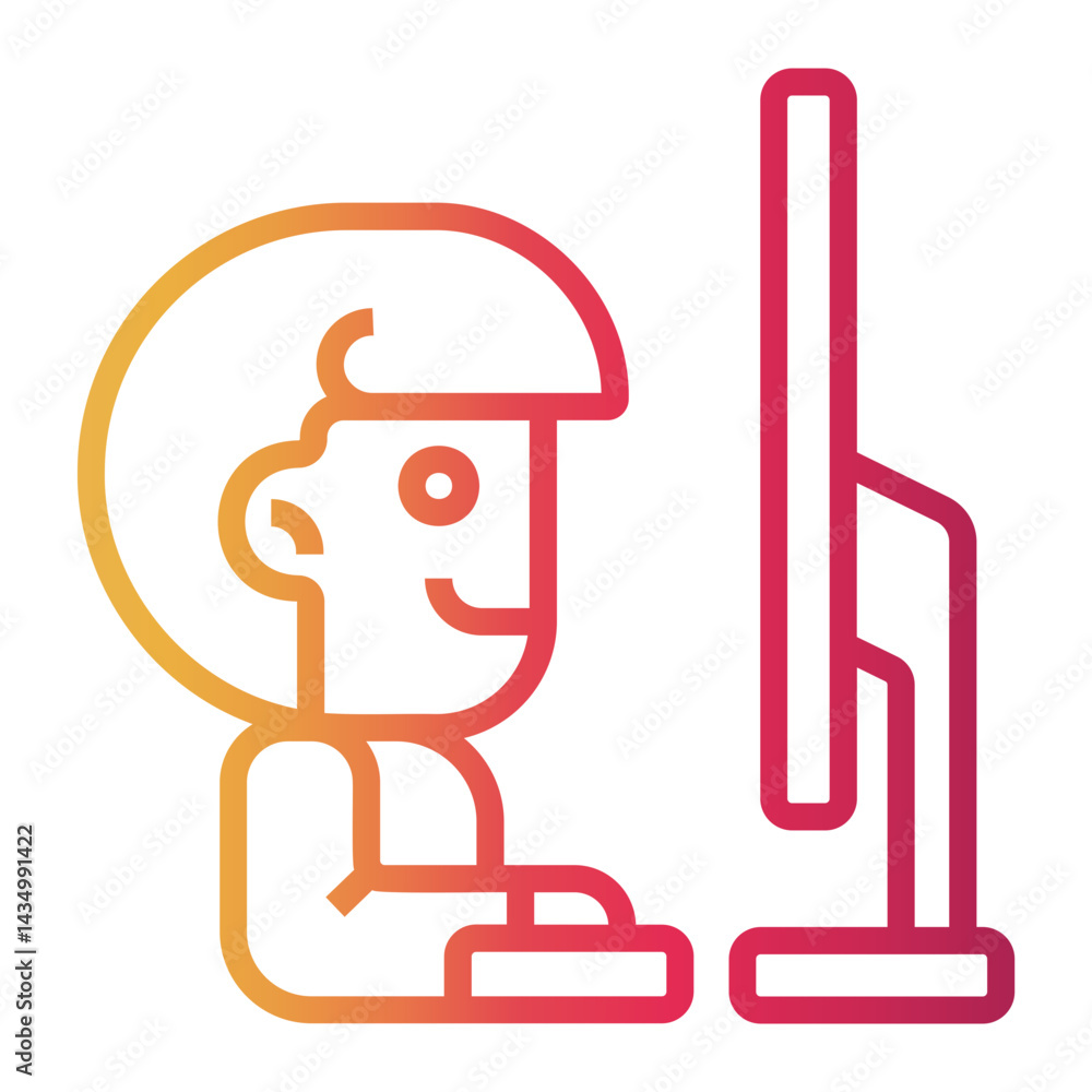 center Line Gradient Icon center Line Gradient Icon