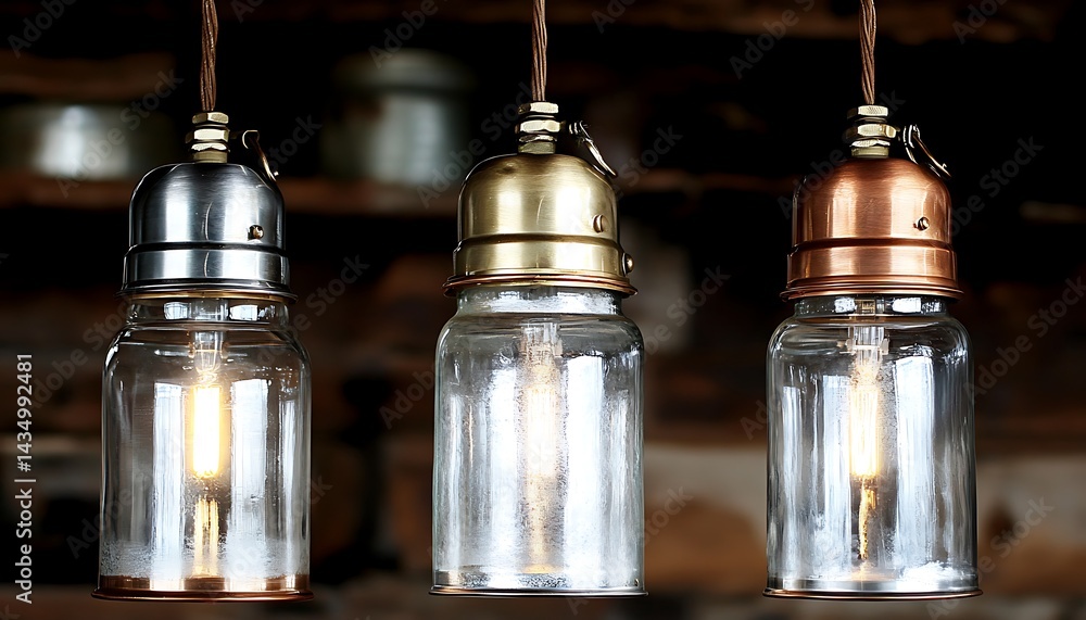 Vintage Jar Pendant Lights Display