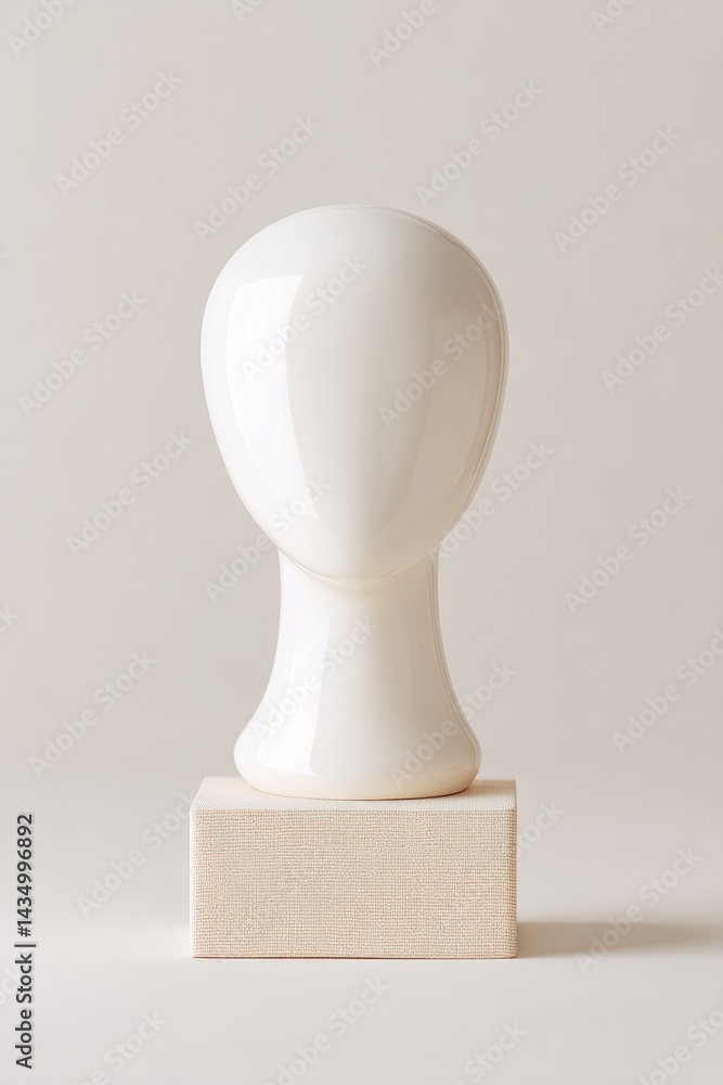 minimalistic portrait of plain white mannequin symbolizing albinism on clean background with ample copy space minimalistic portrait of plain white mannequin symbolizing albinism on clean background with ample copy space