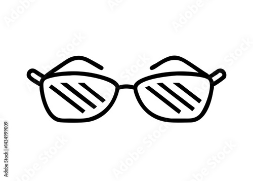 Icon of glasses. Simple line drawing.