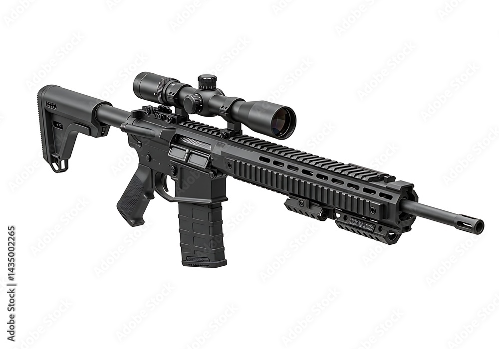 Assault rifle isolated on white Assault rifle isolated on white