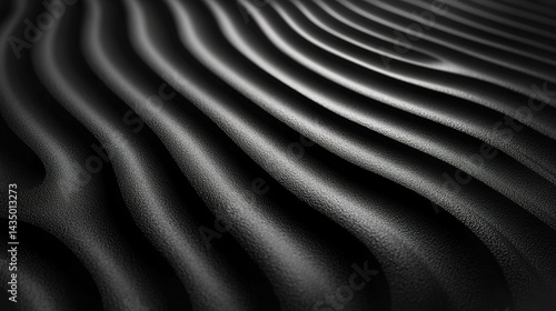 Abstract ripple pattern on dark sand