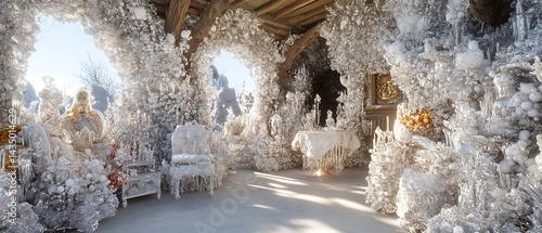 Obraz na płótnie Winter Wonderland Room Exhibit w salonie