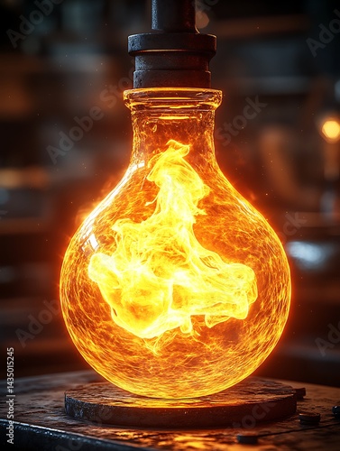 Burning Lightbulb, Industrial Setting