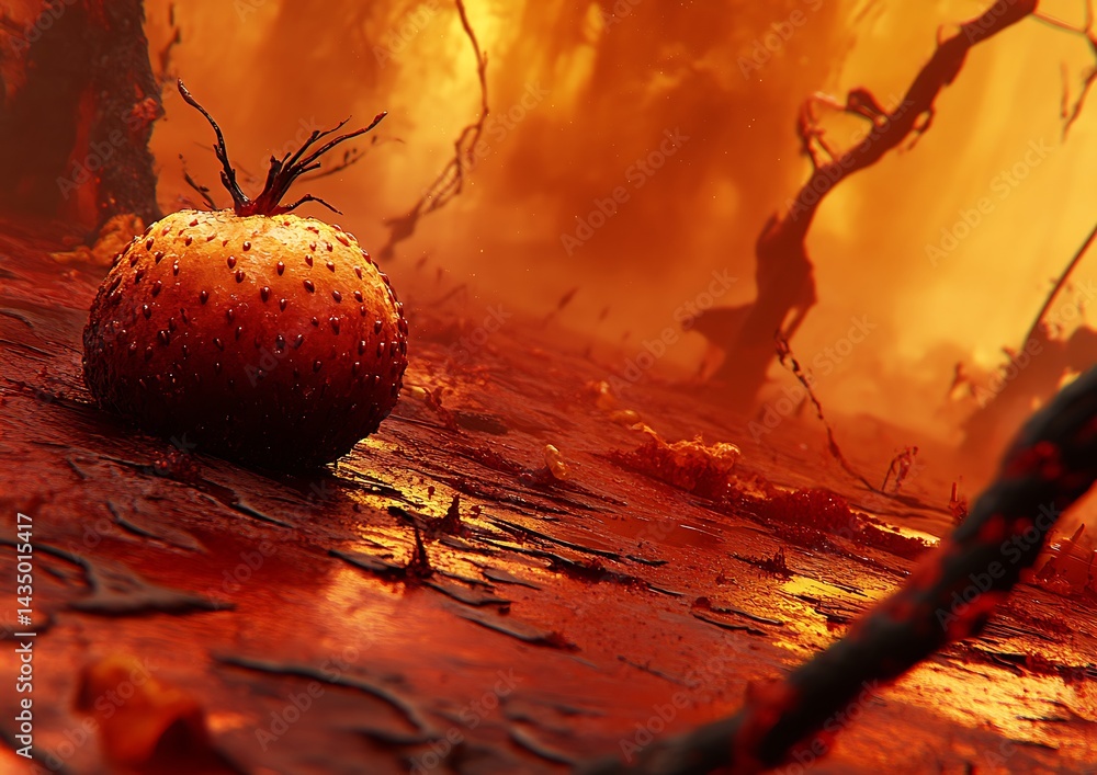 Alien Strawberry, Fiery Forest