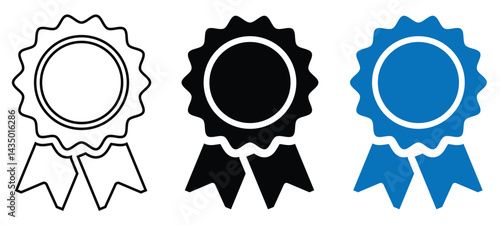 Certificate Badge Icons Set, Quality Seal, Verification Symbols set.