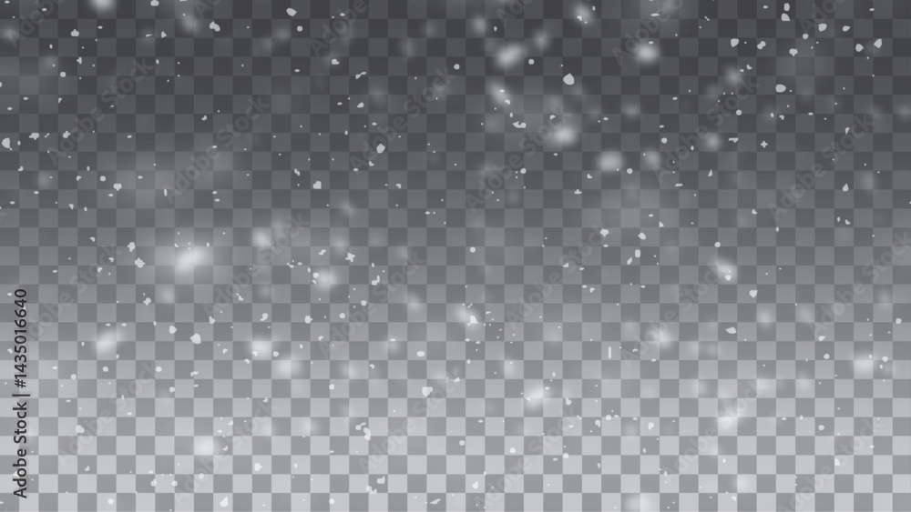 Vector snowfall isolated. Winter background. Snow overlay illustration. Vector snowfall isolated. Winter background. Snow overlay illustration.