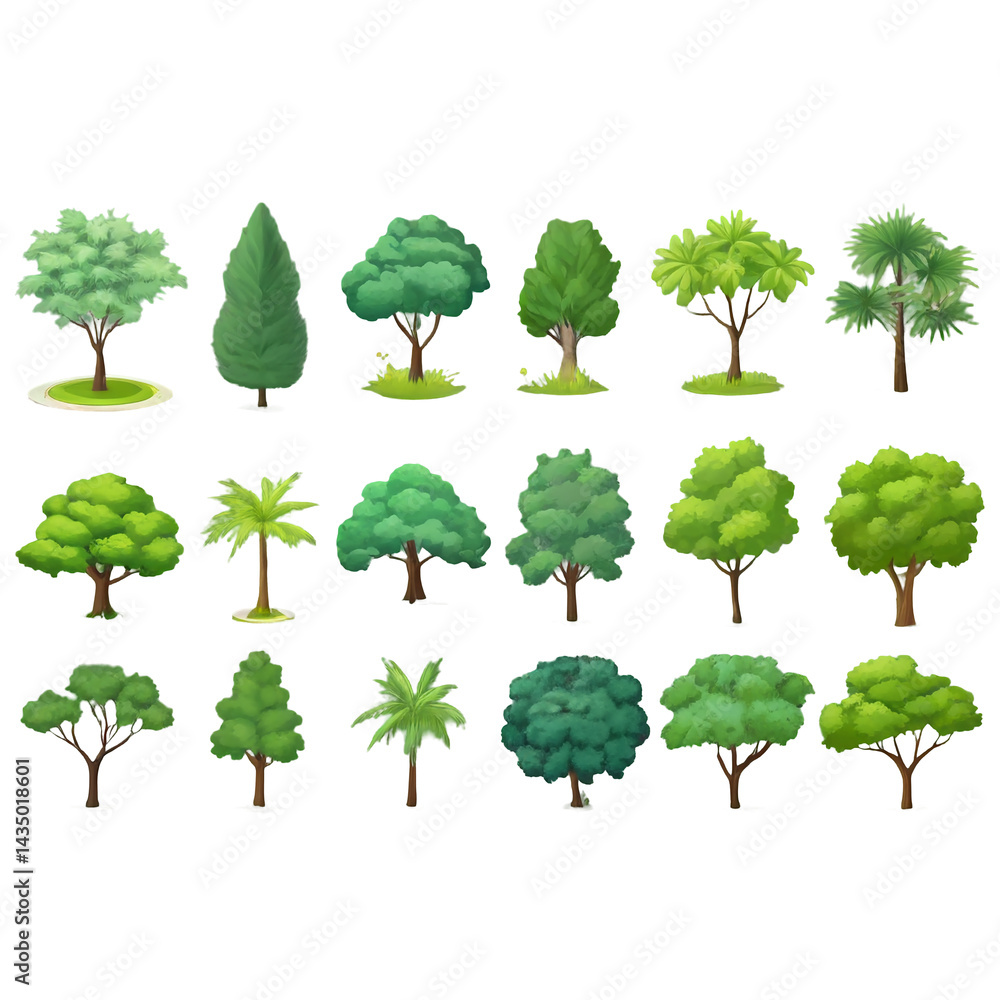 Fototapeta premium Layered Canopy Tree Side View