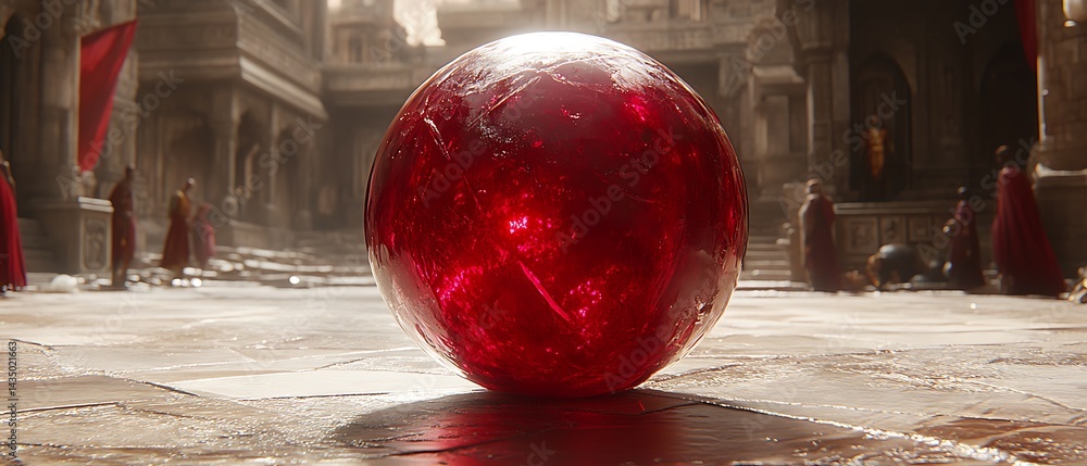 Red Gem in Ancient City Square