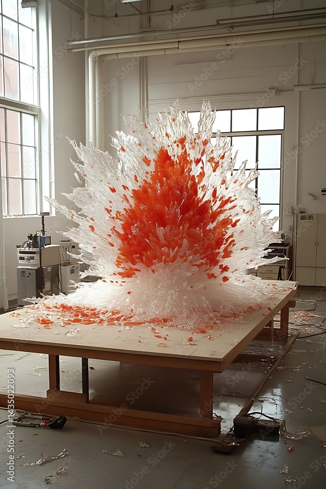 Abstract Sculpture Displayed in Studio