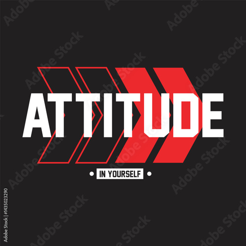 attitude design typography vector illustration